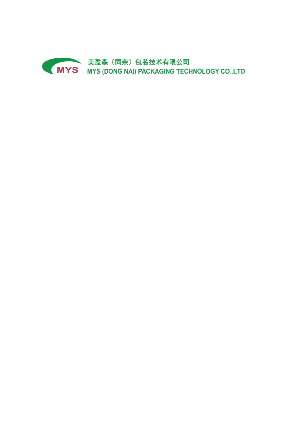 CÔNG TY TNHH KỸ THUẬT BAO BÌ MYS (ĐỒNG NAI)